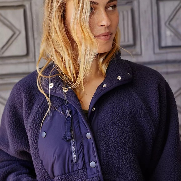 Free People Hit The Slopes Jacket NWOT Size Large Color: Eclipse RARE Sold Out‎ - Picture 3 of 6